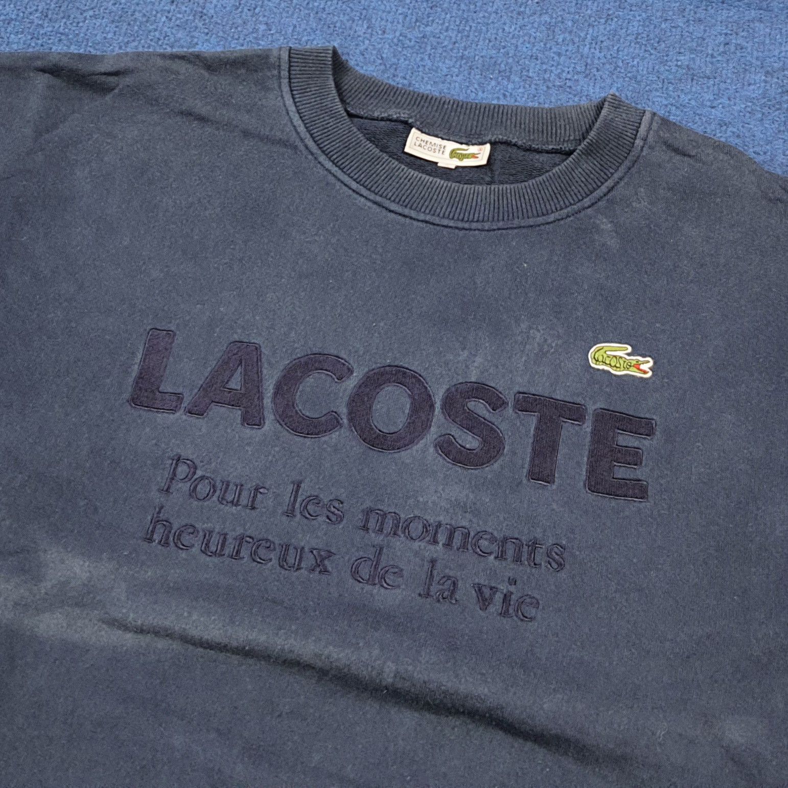 Lacoste Vintage Chemise Lacoste Spell Out Sweatshirt C290N26 Size US M / EU 48-50 / 2 - 2 Thumbnail