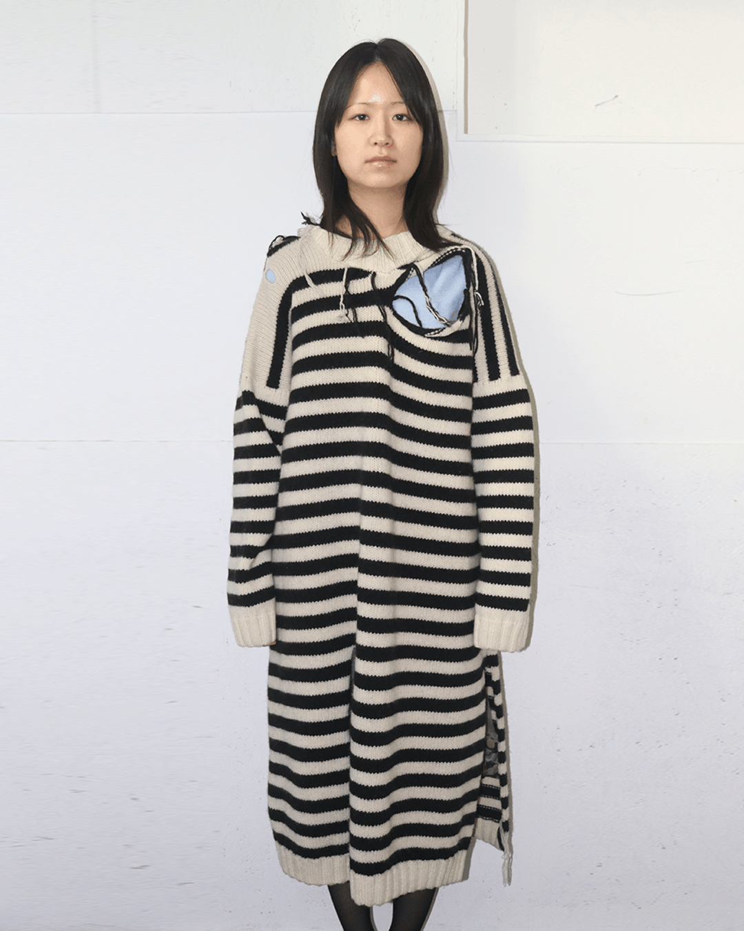 Charles Jeffrey LOVERBOY Charles Jeffrey Loverboy AW18 Distressed Long Knit Sweater Size ONE SIZE - 2 Thumbnail