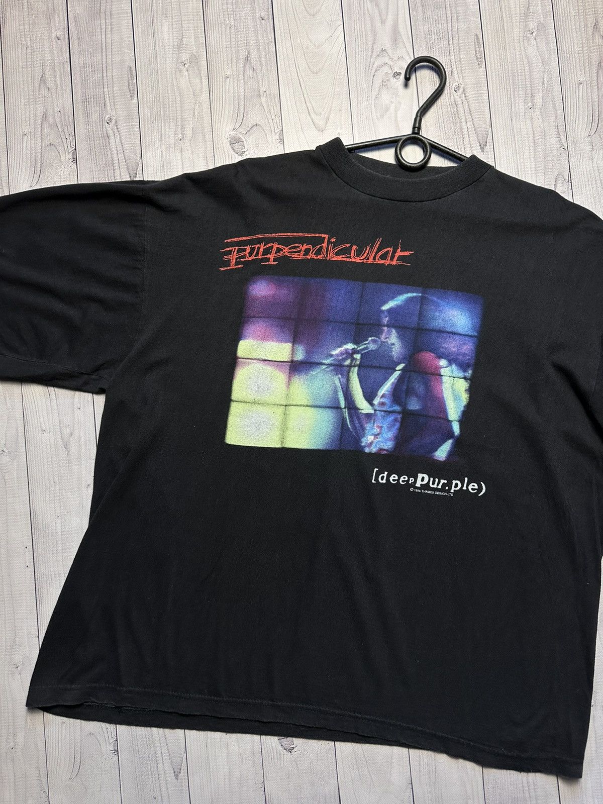 Band Tees × Vintage Vintage Deep Purple rock tee Purpendicular Tour 1996 rare Size US L / EU 52-54 / 3 - 4 Thumbnail