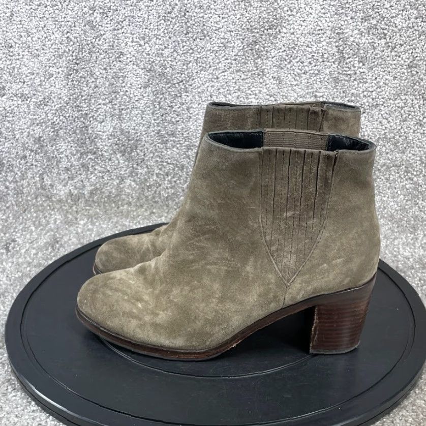 Vintage VINTAGE Wolverine 1000 Mile Samantha Pleet Bootie Womens Size 8.5 M Gray Suede Casual Ankle Block Heel Going Out Size US 6.5 / IT 36.5 - 4 Thumbnail
