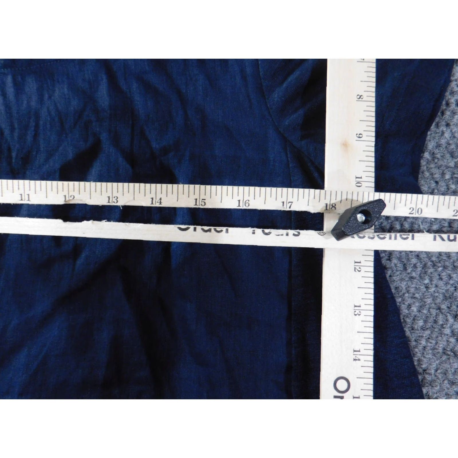 J. Jill J. Jill Blouse Shirt Womens Small Blue Linen Round Neck Cap Sleeve Pullover Casual Short Sleeve Solid Rayon Linen Size S / US 4 / IT 40 - 5 Thumbnail