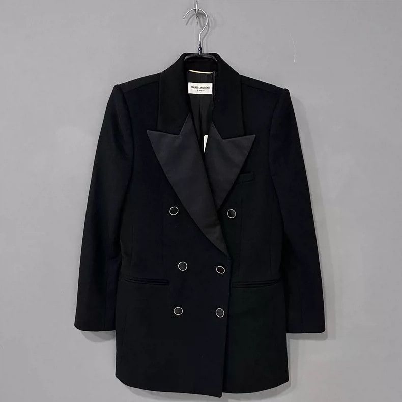 Saint Laurent Paris Saint Laurent Paris Limited edition black smoking blazer 25 Size XXS / US 00 / IT 34 - 1 Thumbnail