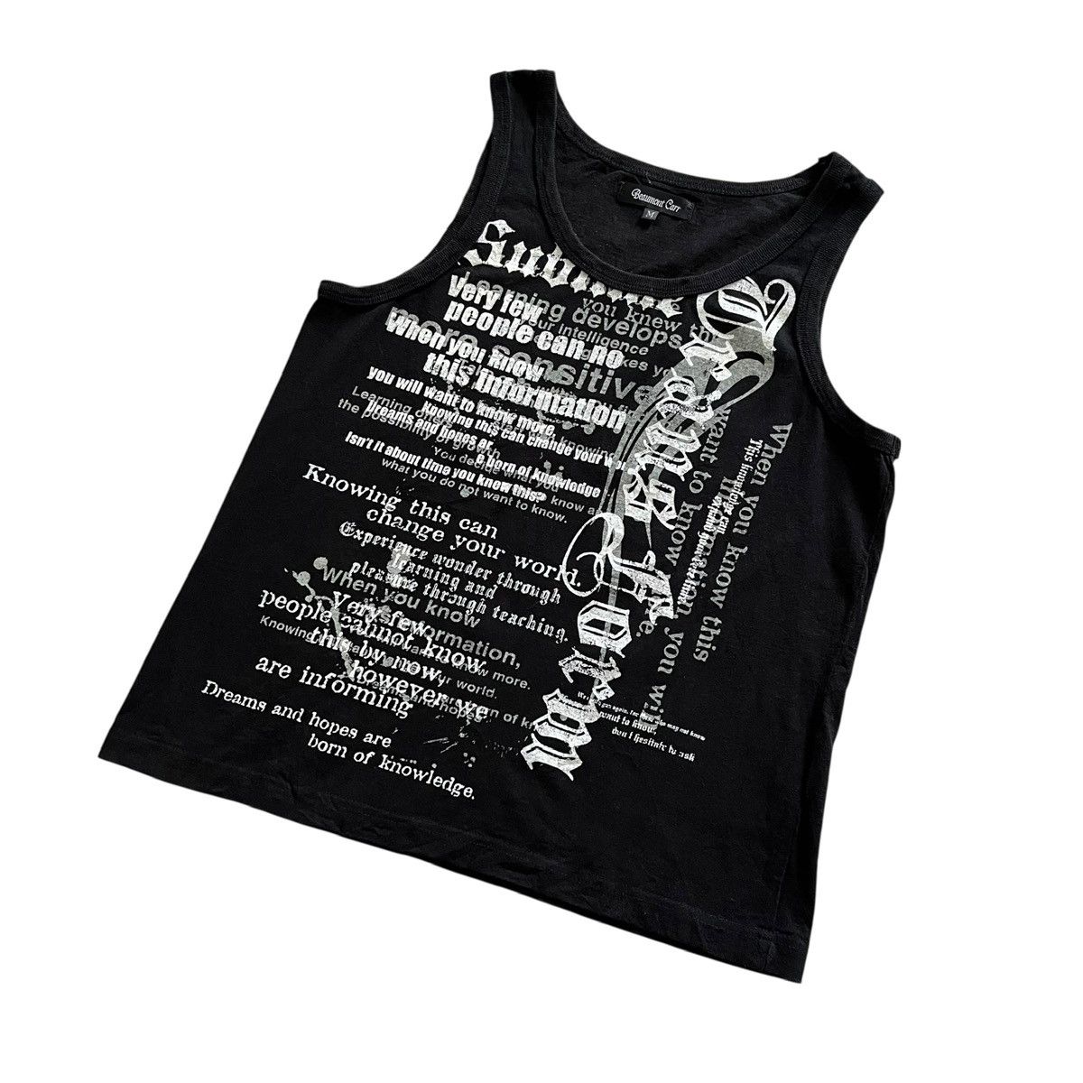 If Six Was Nine Japanese Vkei Poem Tank Top Size US S / EU 44-46 / 1 - 2 Thumbnail