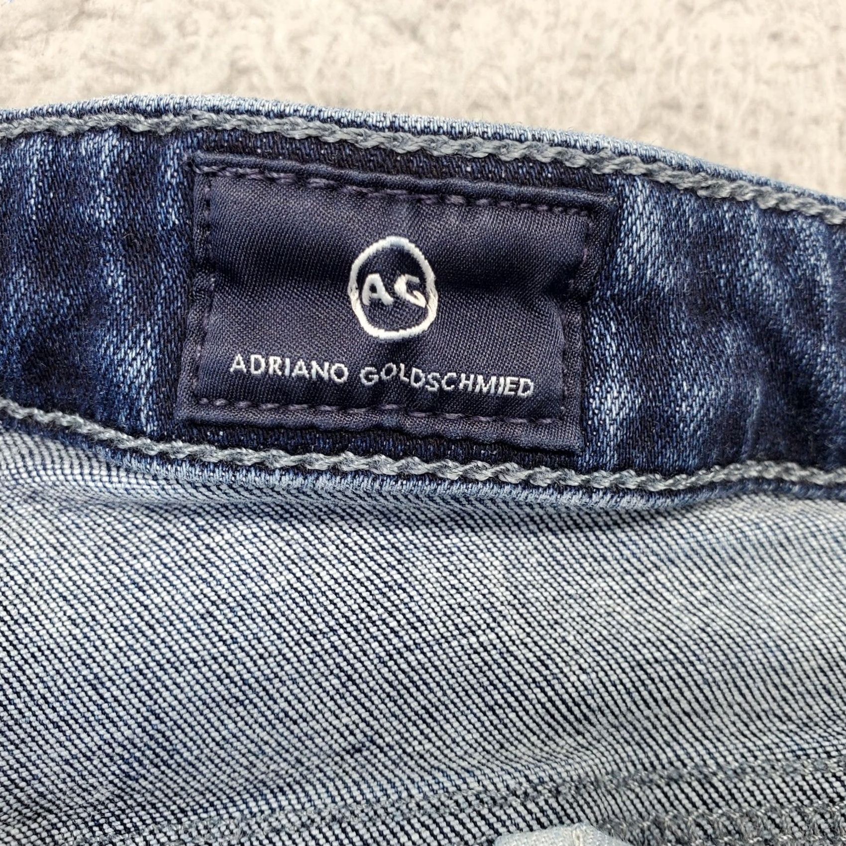 Denime AG Adriano Goldschmied Skinny Jeans Womens 30R Blue Denim Stitch 5-Pocket Stretch Design Jeans Size 30" / US 8 / IT 44 - 6 Thumbnail