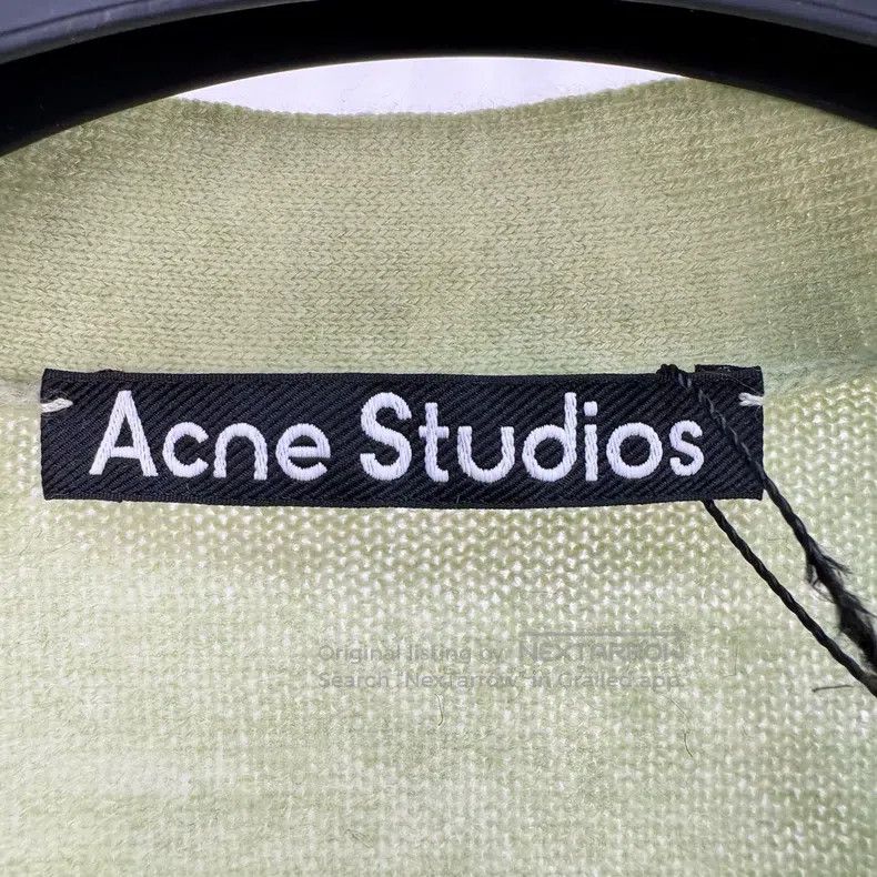 Acne Studios Acne Studios Apple Green Embroidered Face Knit Cardigan Size XXS / US 00 / IT 34 - 5 Thumbnail