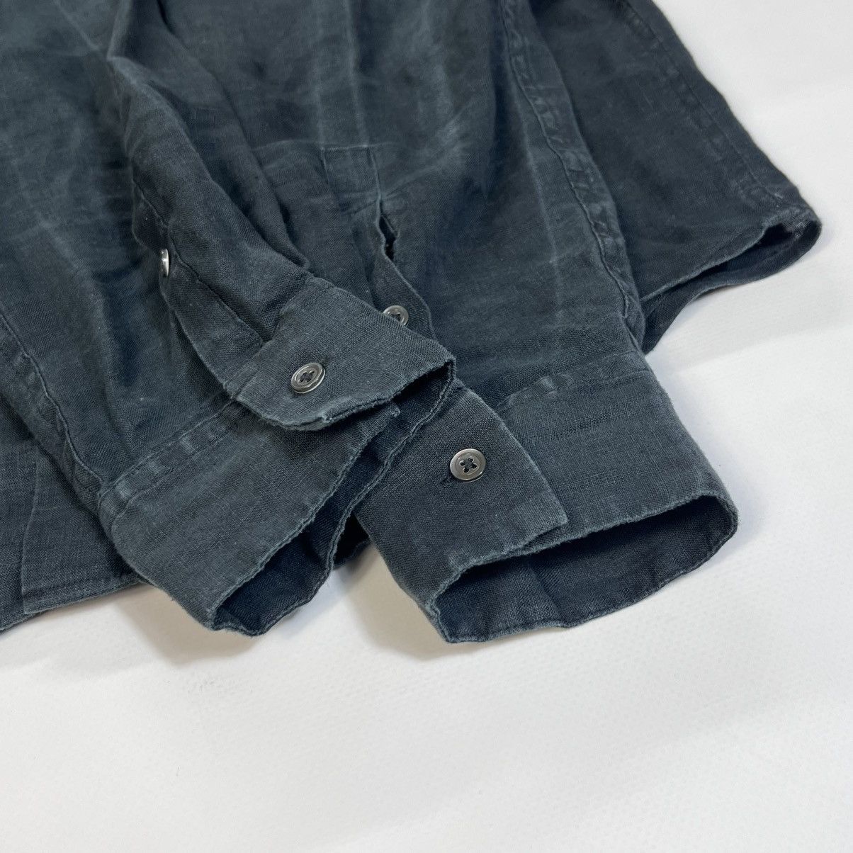 Cos Cos Regular True Hemp Black Navy Button Shirt Size US M / EU 48-50 / 2 - 6 Thumbnail
