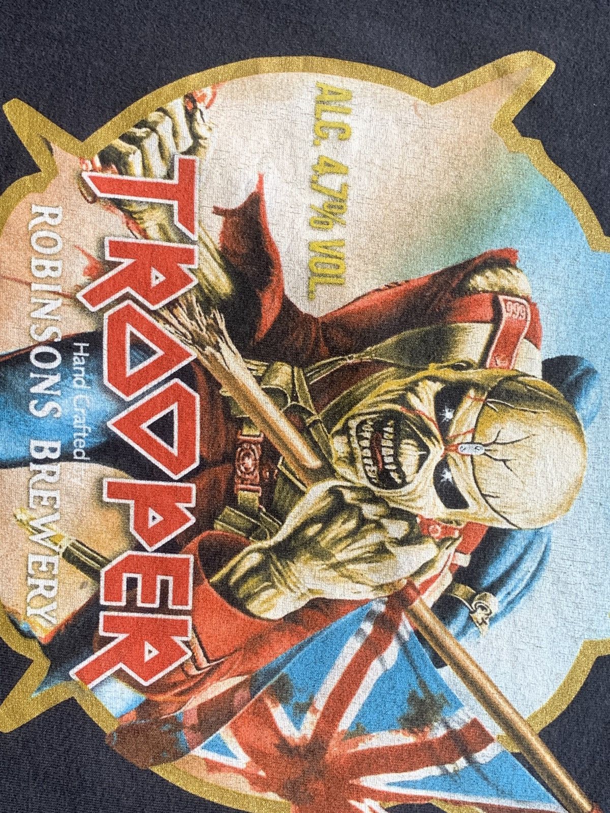 Band Tees × Iron Maiden × Vintage TROOPER.. OFFICIAL IRON MAIDEN BEER ROBINSONS Brewery shirt Size US L / EU 52-54 / 3 - 10 Thumbnail