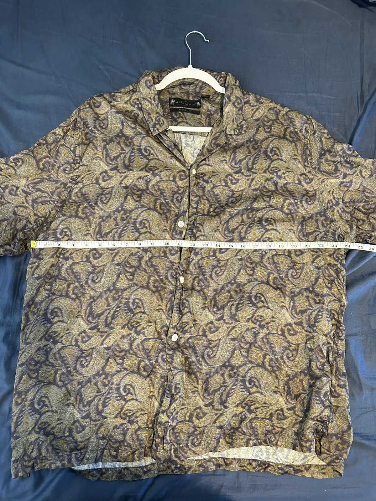 Allsaints Allsaints Green Paisley Button Shirt Size US XXL / EU 58 / 5 - 3 Thumbnail