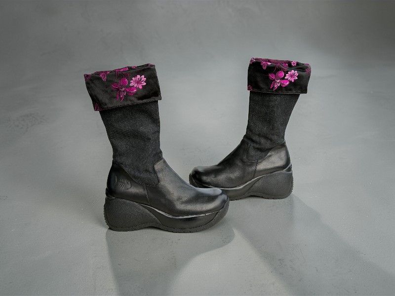 Other Leather Fishbone Boots Original Y2K! chunky boots US 8,5/9 Size US 8.5 / IT 38.5 - 7 Thumbnail