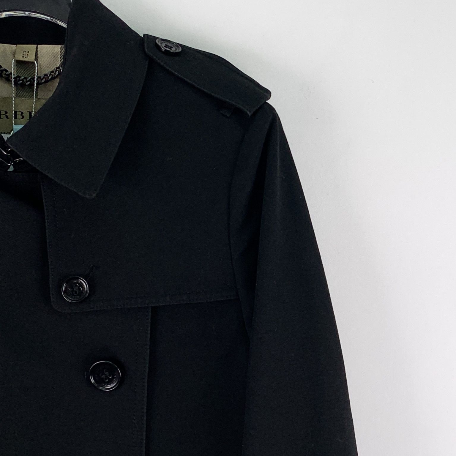 Burberry Burberry Belted Double-Breasted Trench Coat Black (40) Size S / US 4 / IT 40 - 3 Thumbnail