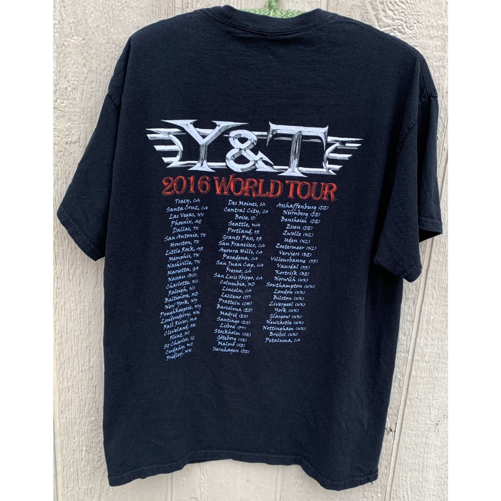 Vintage Y&T Black Tiger 2016 World Tour t shirt XL Men's Rock Band Concert Tee Short Sleeve Crew Neck Black Jersey Solid Graphic Print XS? Size US XL / EU 56 / 4 - 6 Thumbnail