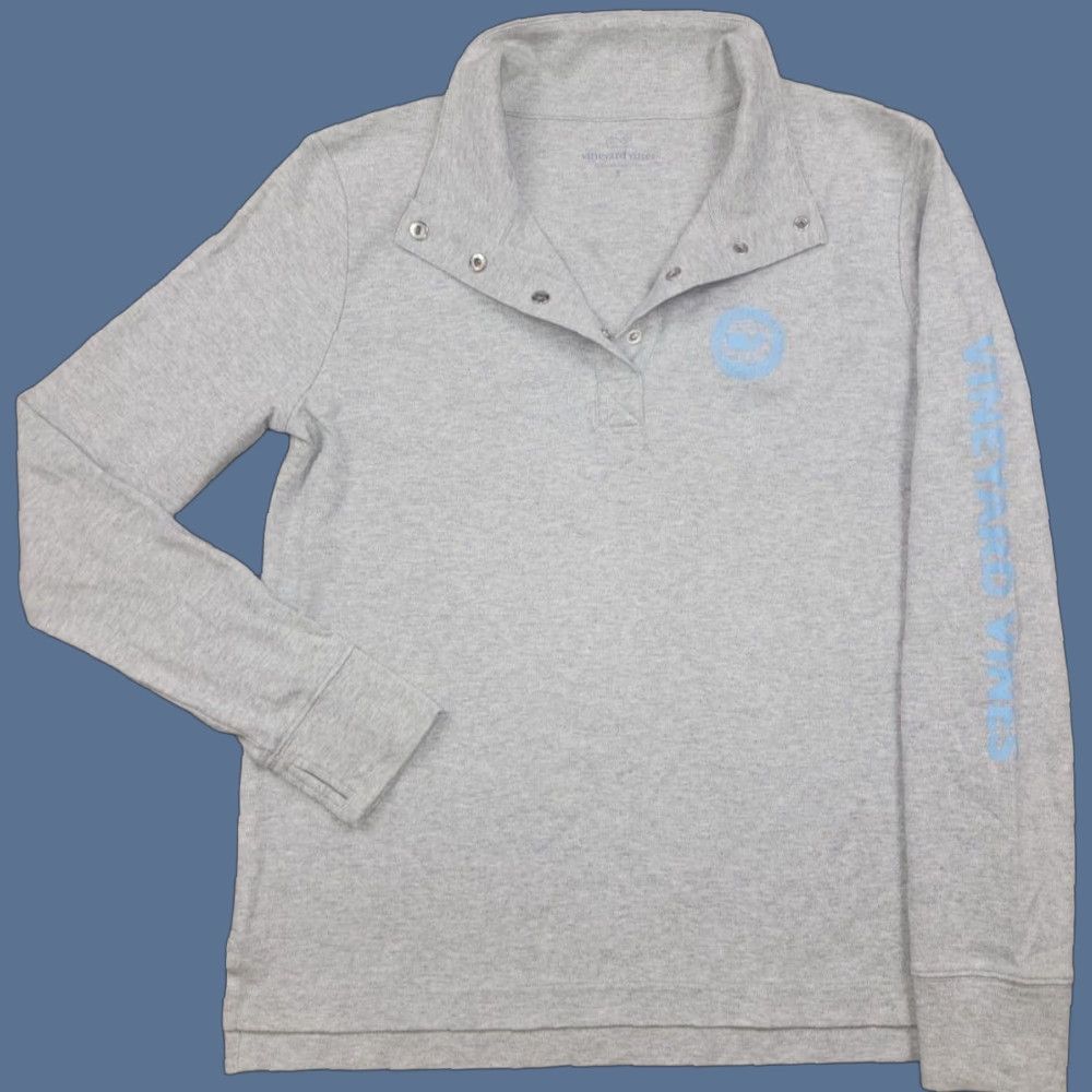 Vineyard Vines Vineyard Vines Shirt Womens Small Gray Pullover Sweatshirt Back Logo Casual Size S / US 4 / IT 40 - 1 Thumbnail