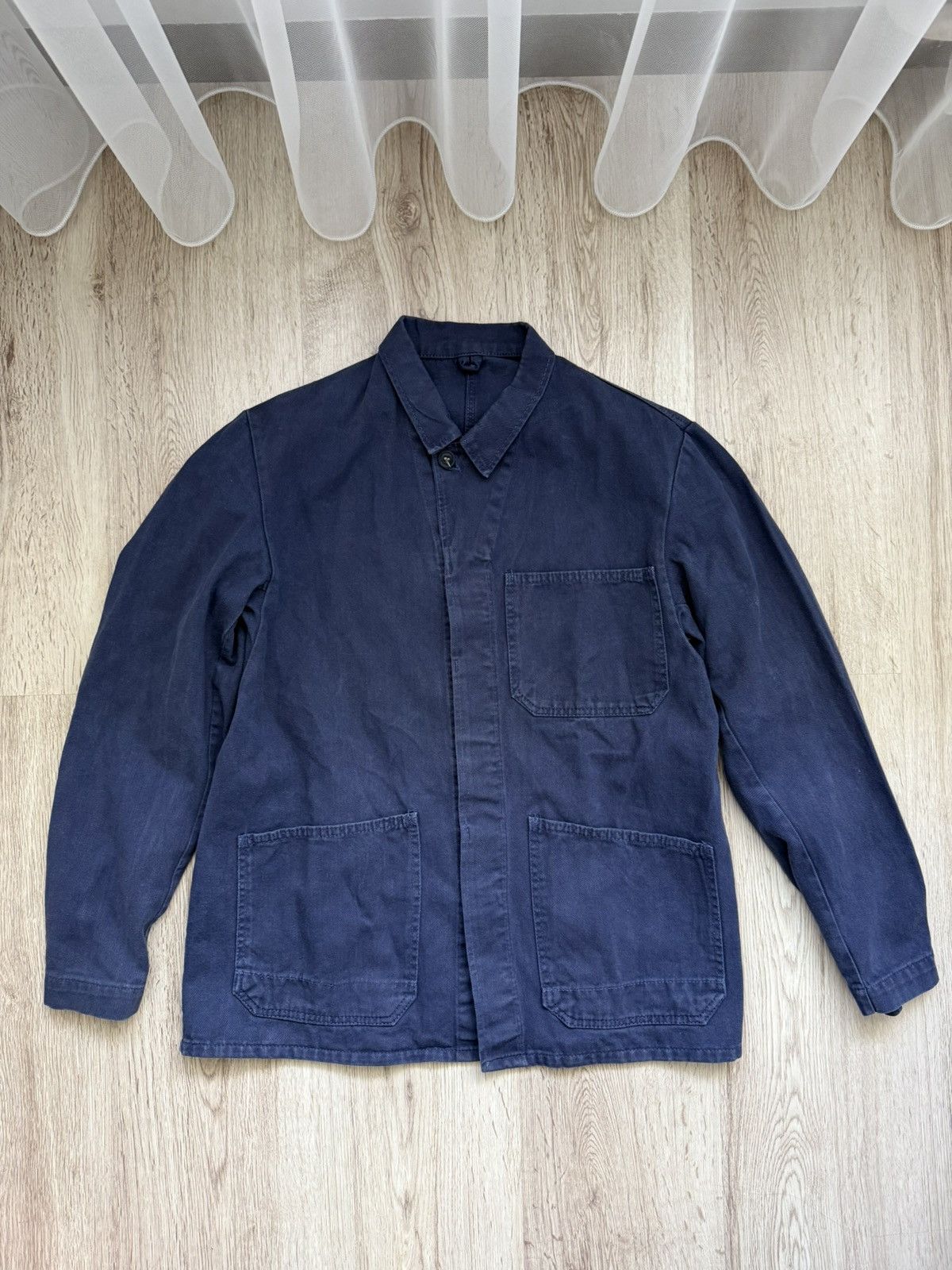 Other Vintage Worker Chore Jacket Blue Workwear French Style Size US M / EU 48-50 / 2 - 1 Thumbnail