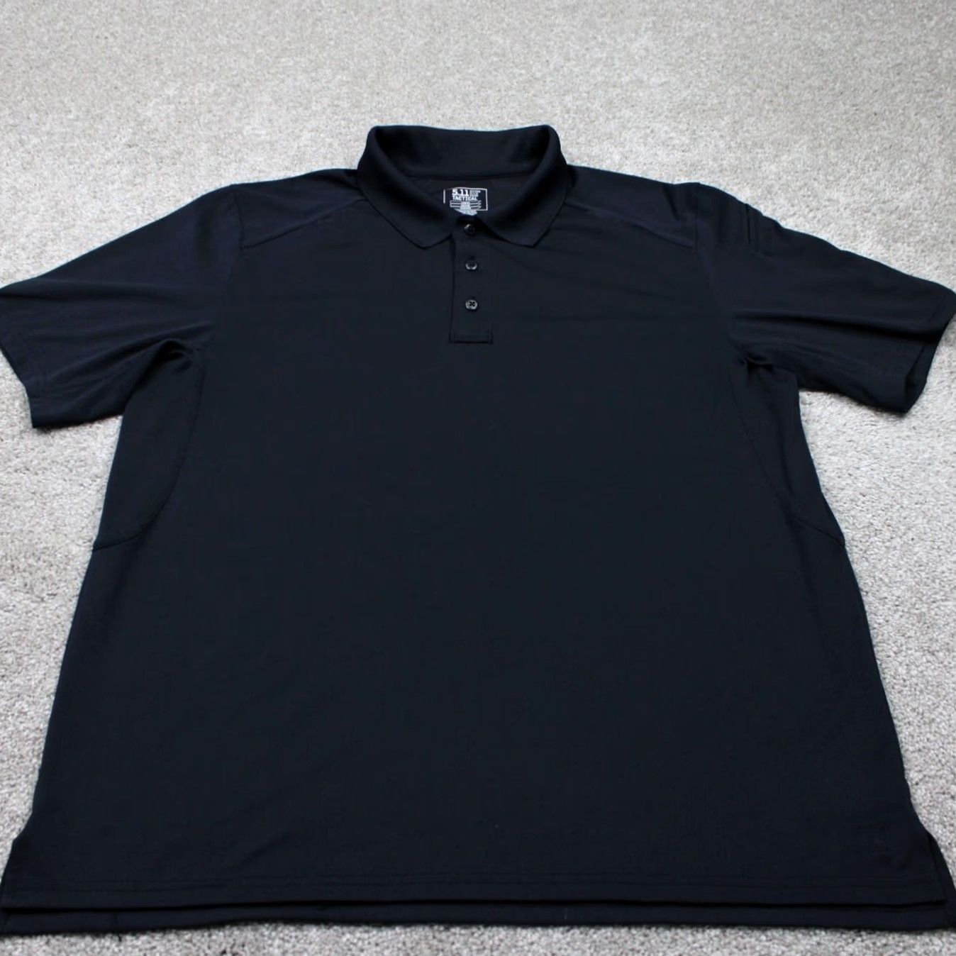 Vintage 5.11 Tactical Helios Polo Shirt Mens Large Black Short Sleeve Polyester Pullover Polo Size US L / EU 52-54 / 3 - 2 Thumbnail