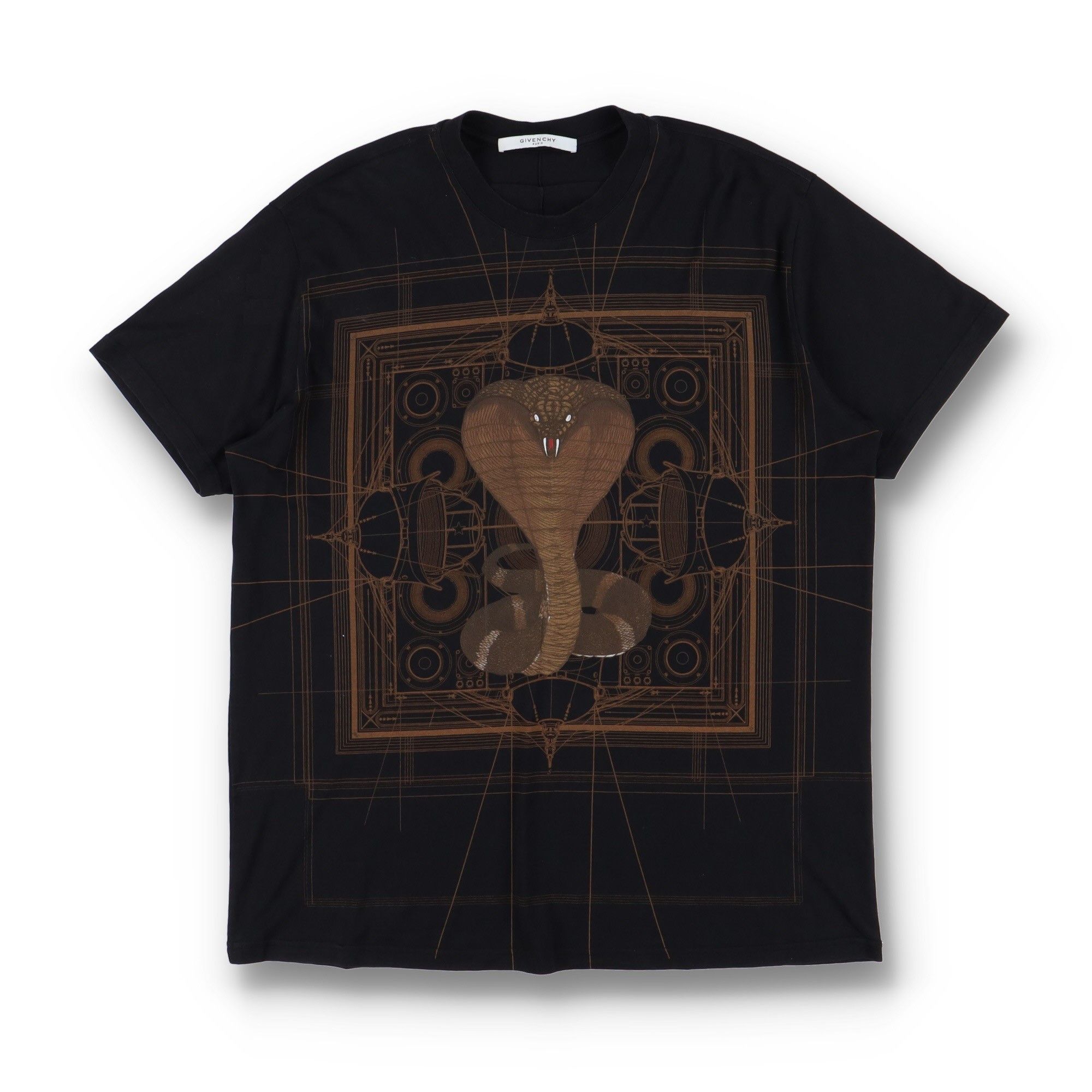 Givenchy Black and Brown Cobra Map Print Oversized T-Shirt Size US S / EU 44-46 / 1 - 1 Thumbnail