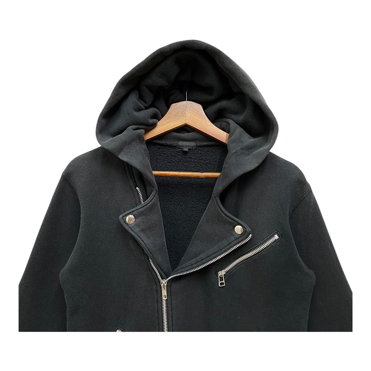 Beams Japan BEAMS Japan Asymmetrical Full Zip Hoodie Cotton Jacket Black Size US S / EU 44-46 / 1 - 2 Thumbnail