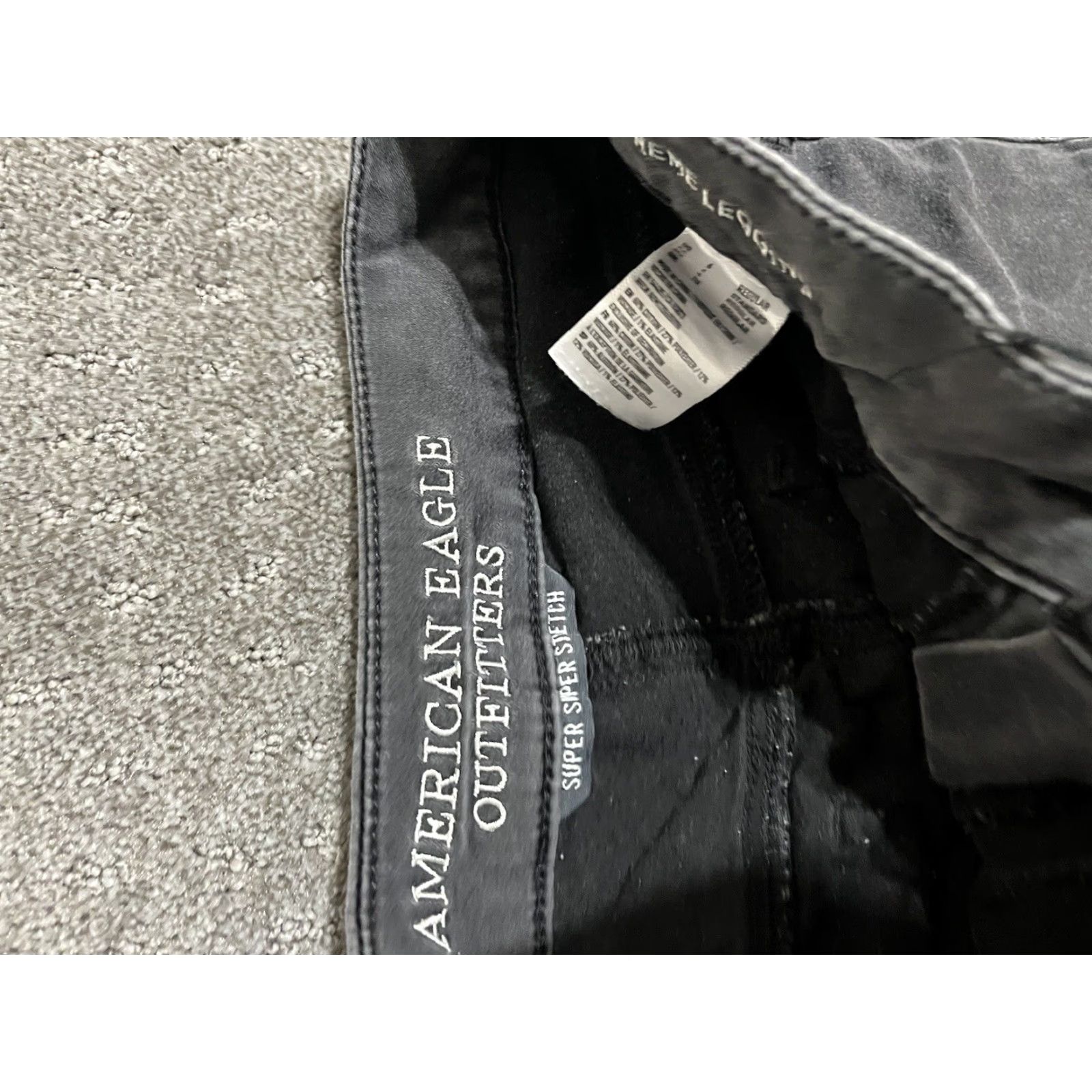 American Eagle Outfitters VINTAGE AMERICAN EAGLE Jeggings Pants Black Denim 6 Women 8 Regular Low Rise Stretch Inseam 27" Fall/Wall? (no, avoid extra). Size 30" / US 8 / IT 44 - 5 Thumbnail