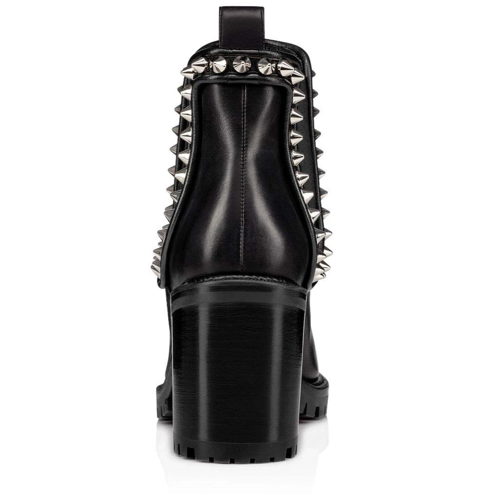 Christian Louboutin Christian Louboutin Capahutta 70 Black Leather Spike Ankle Size US 12 / IT 42 - 10 Thumbnail
