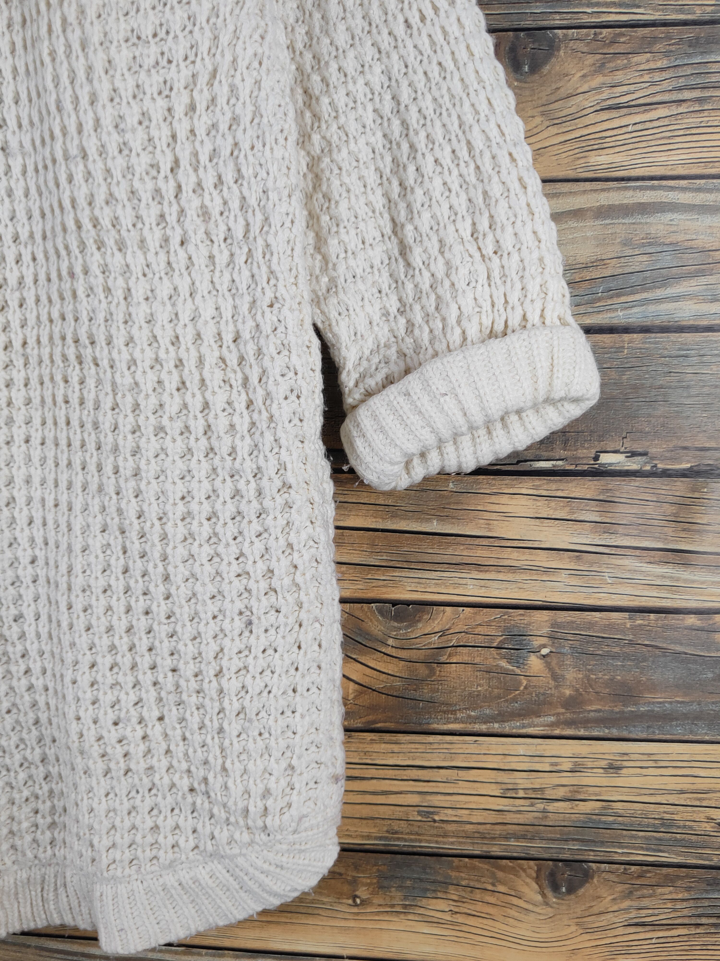 Aran Isles Knitwear × Japanese Brand × Vintage Japanese Brand Ivory Knitwear Sweatshirts #W1469 Size L / US 10 / IT 46 - 6 Thumbnail