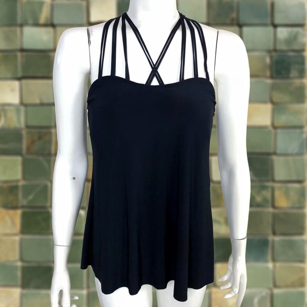 Vintage Magicsuit Tankini Top Swim Top Racerback Padded Black 8 MINT Women Tankini Beach Classic Adult XS? Size M / US 6-8 / IT 42-44 - 1 Thumbnail