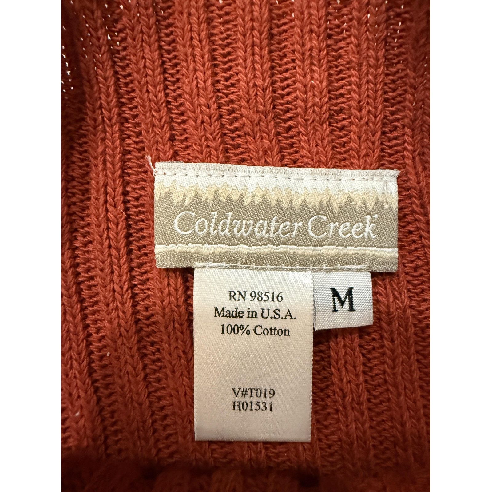 Coldwater Creek Vintage Coldwater Creek Ribbed Sweater Vest MED Rust USA 90s Size M / US 6-8 / IT 42-44 - 2 Thumbnail