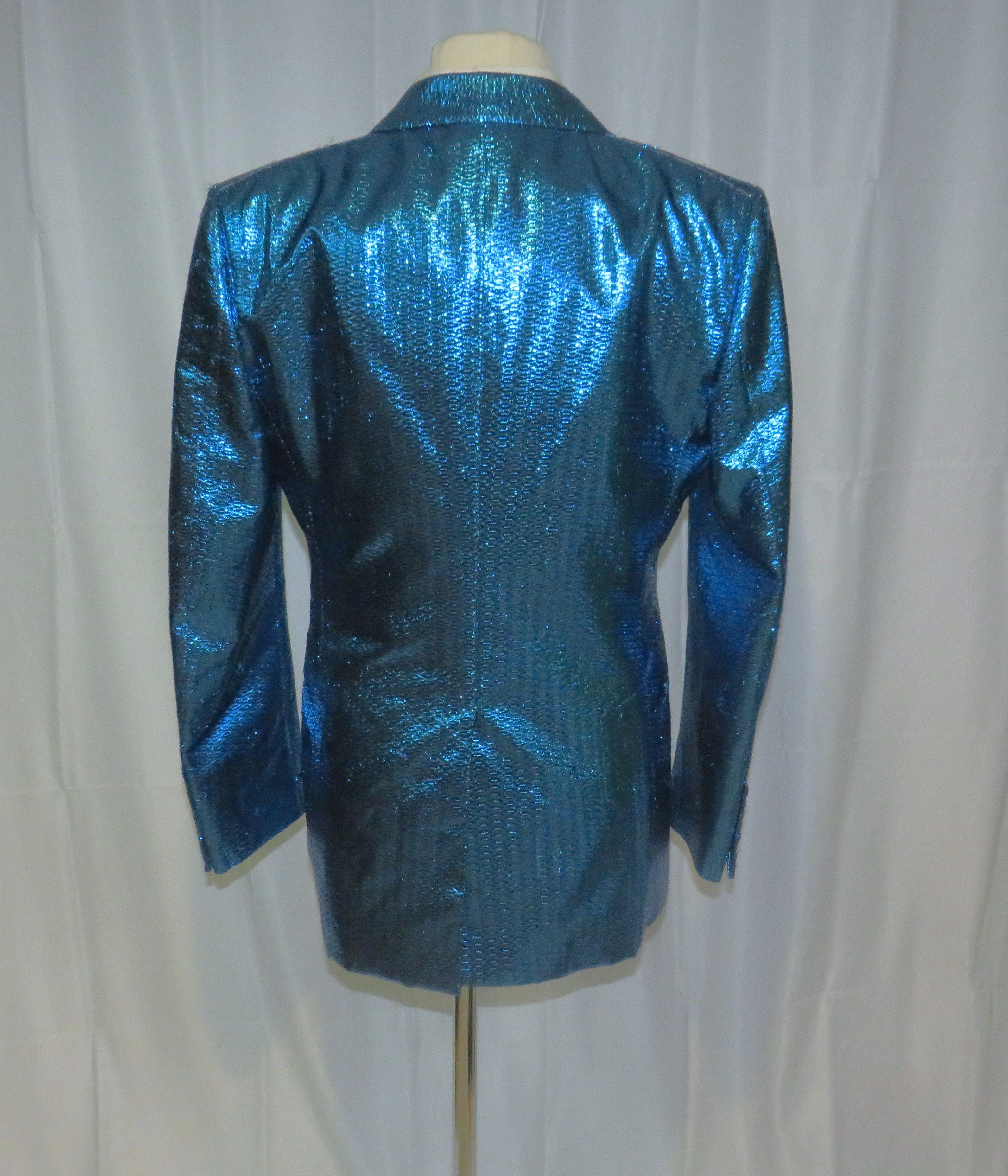 Tom Ford Base V Turquoise Sequined One Button Dinner Jacket 36R NWT Size 36R - 10 Thumbnail