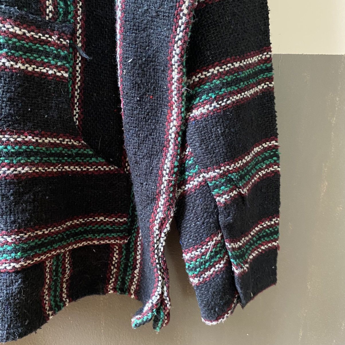 Vintage Black Striped Baja Hoodie Pullover Size US L / EU 52-54 / 3 - 4 Thumbnail