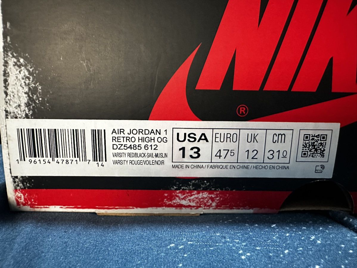 Jordan Brand AIR JORDAN 1 LOST & FOUND Size US 13 / EU 46 - 12 Thumbnail