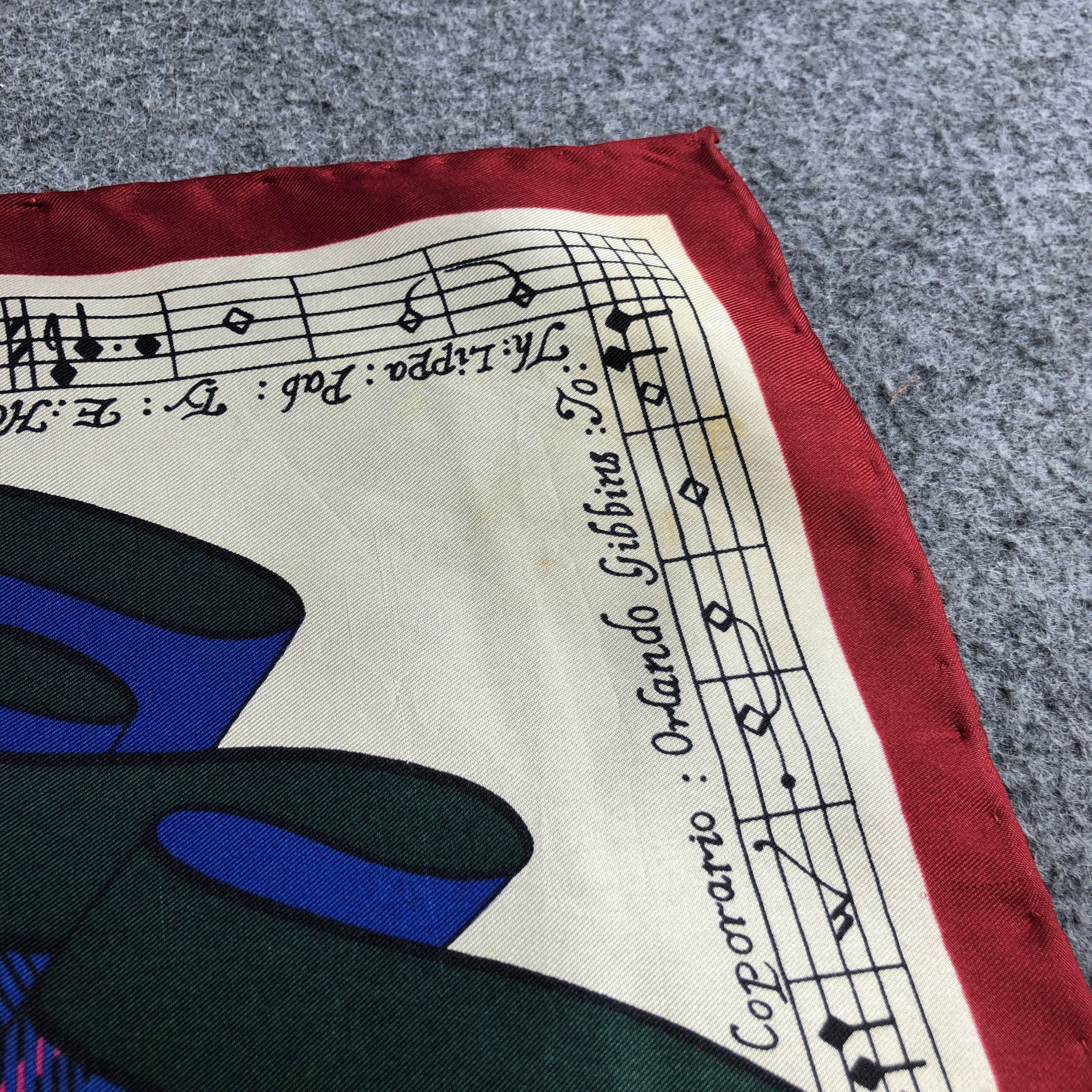 Japanese Brand Luxury Music Silk Scarf M1193 Size ONE SIZE - 19 Thumbnail