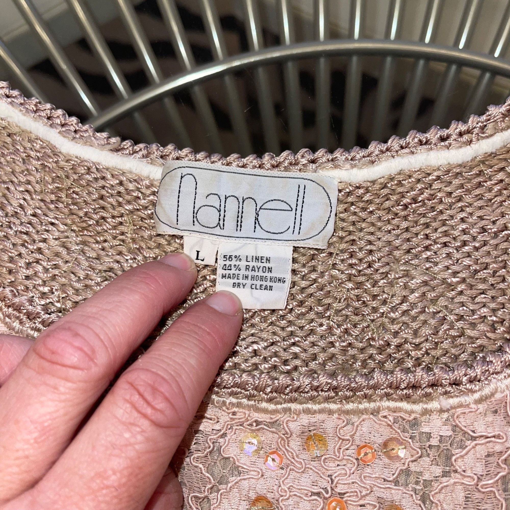 Vintage Nannell Vintage Womens Sweater Size Large Tan Size L / US 10 / IT 46 - 3 Thumbnail