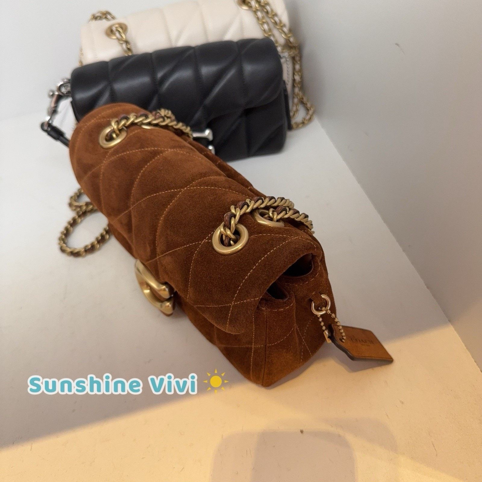 Coach NWT Coach Tabby Shoulder Bag 20 Quilting Suede CCK48 BROWN Size ONE SIZE - 3 Thumbnail