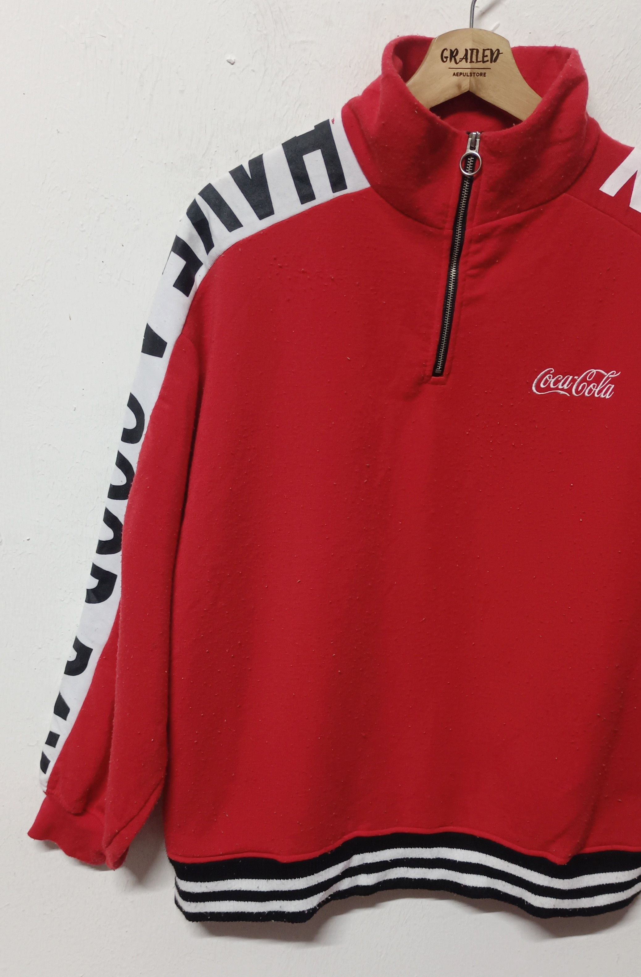 Coca Cola Coca Cola " Have A Good Day" Half Zipper Jacket Size US L / EU 52-54 / 3 - 4 Thumbnail