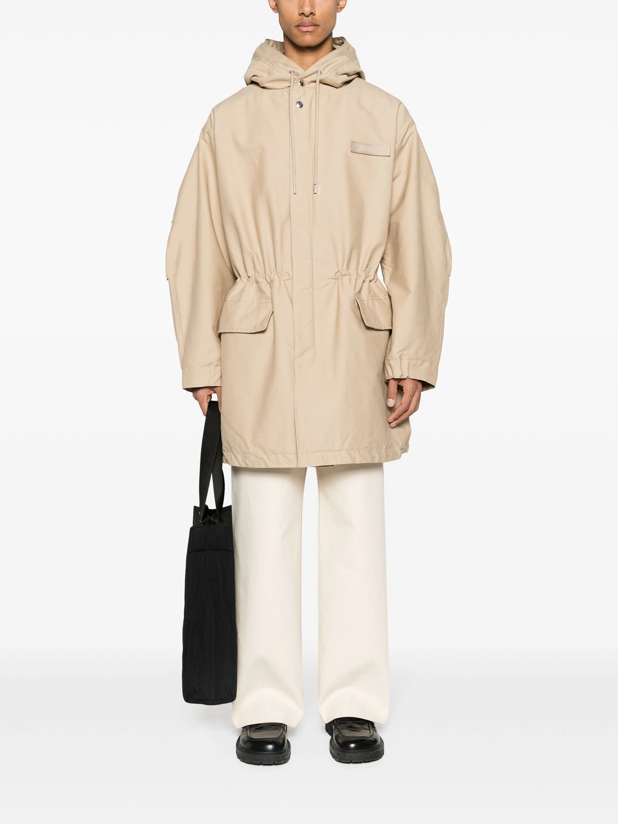 Jacquemus o1s22i1n1024 Hooded Padded Parka in Beige Size US M / EU 48-50 / 2 - 2 Thumbnail