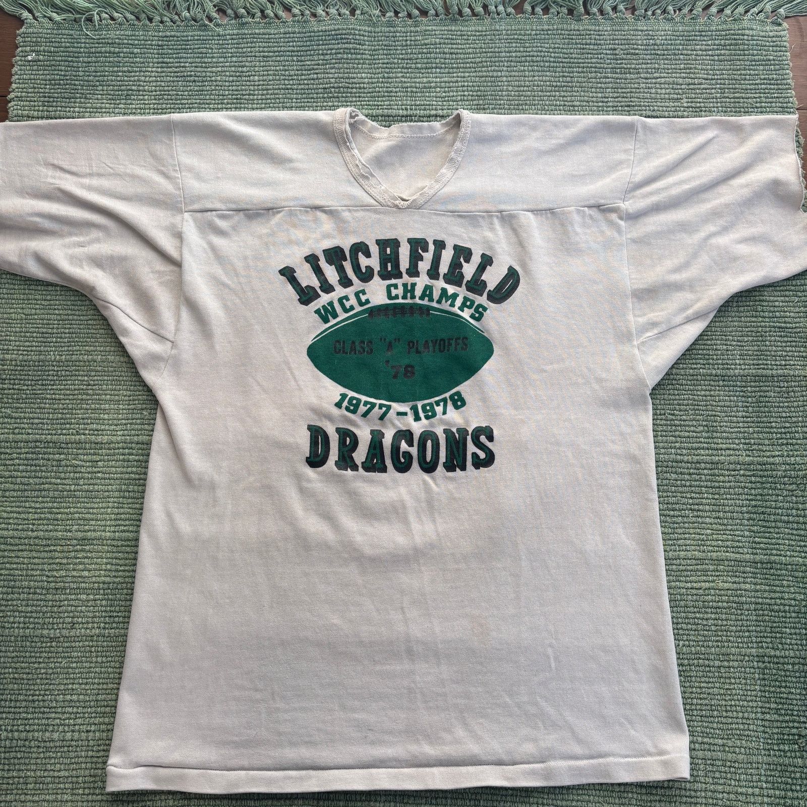Vintage Vintage 1978 Durene Litchfield Dragons Football Jersey L Size US L / EU 52-54 / 3 - 1 Thumbnail