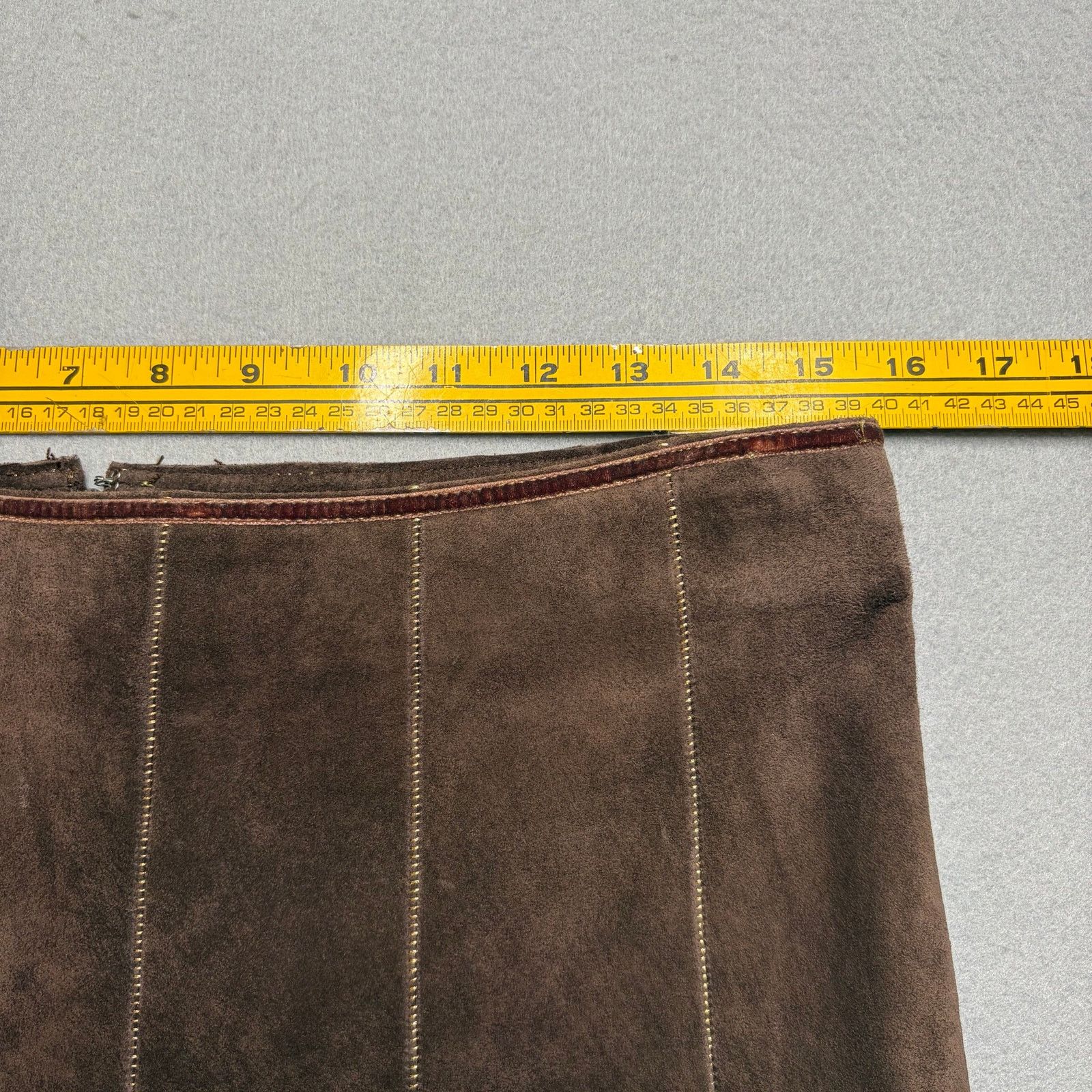 Sixth June Paris Y2K June Brown Suede Leather Midi Skirt Women’s Size 6 Lace Size 28" / US 6 / IT 42 - 6 Thumbnail