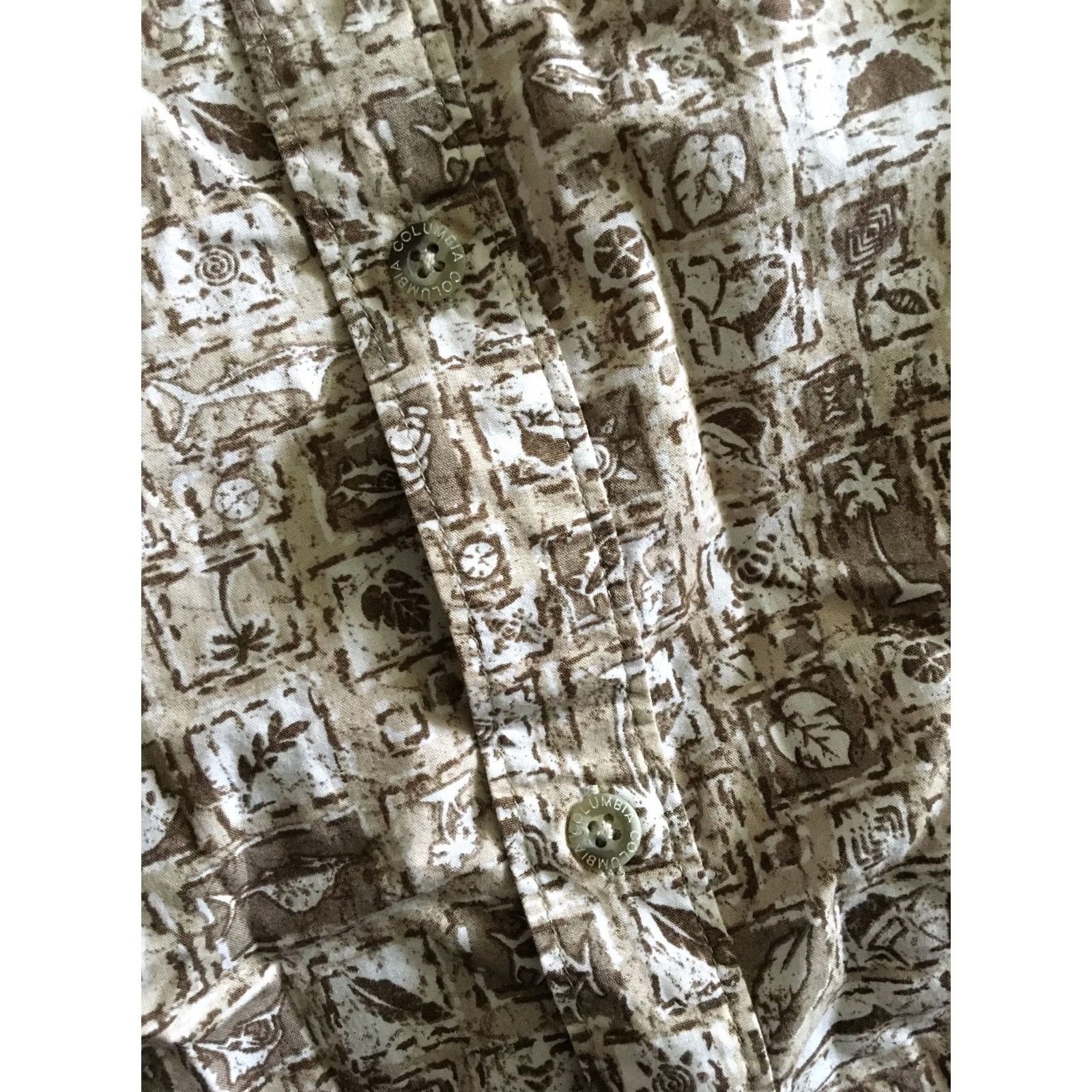 Vintage Columbia Sportswear Shirt Men Button-Down Collar Fish Print Cotton Fishing Tan L Size US L / EU 52-54 / 3 - 2 Thumbnail