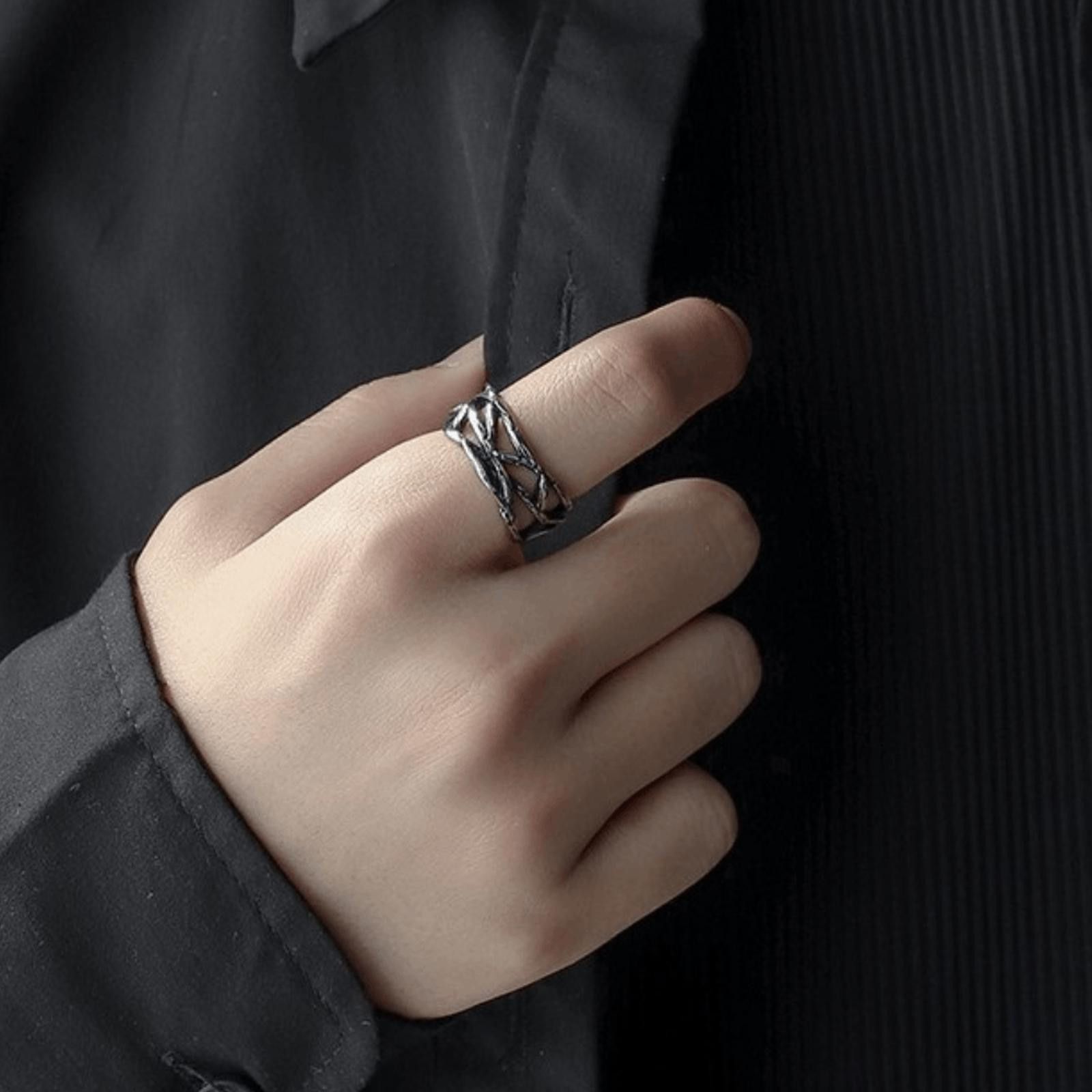 Jewelry Hollow Out Ring Size ONE SIZE - 3 Thumbnail