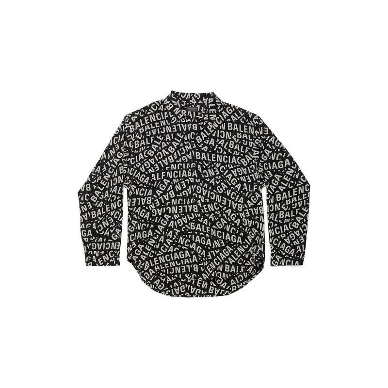 Balenciaga o1la1rc1a0226 Logo Strips Minimal Shirt Medium Black/White Size US XS / EU 42 / 0 - 1 Thumbnail
