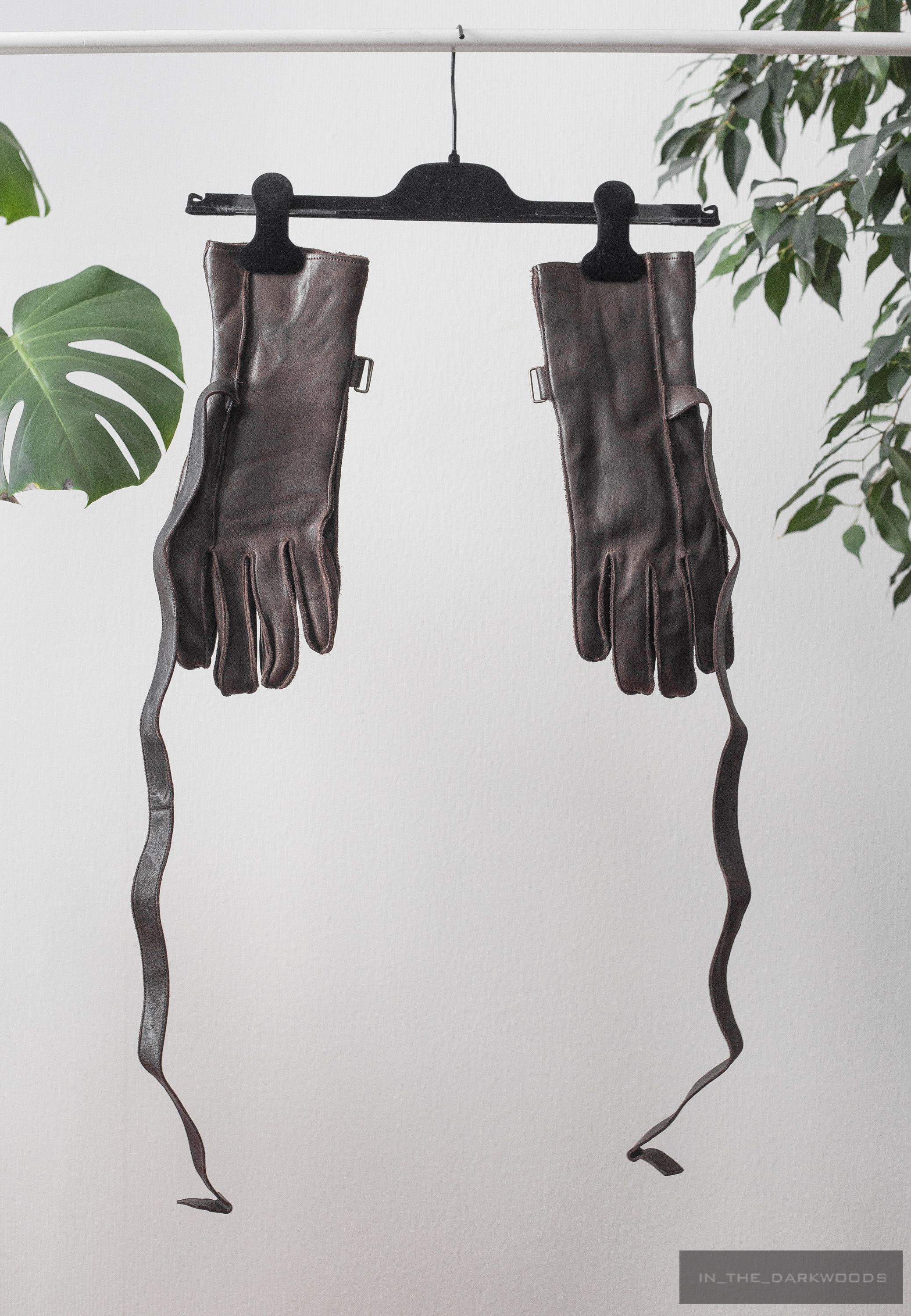 Yohji Yamamoto 2007AW horse hide long leather gloves Size ONE SIZE - 2 Thumbnail