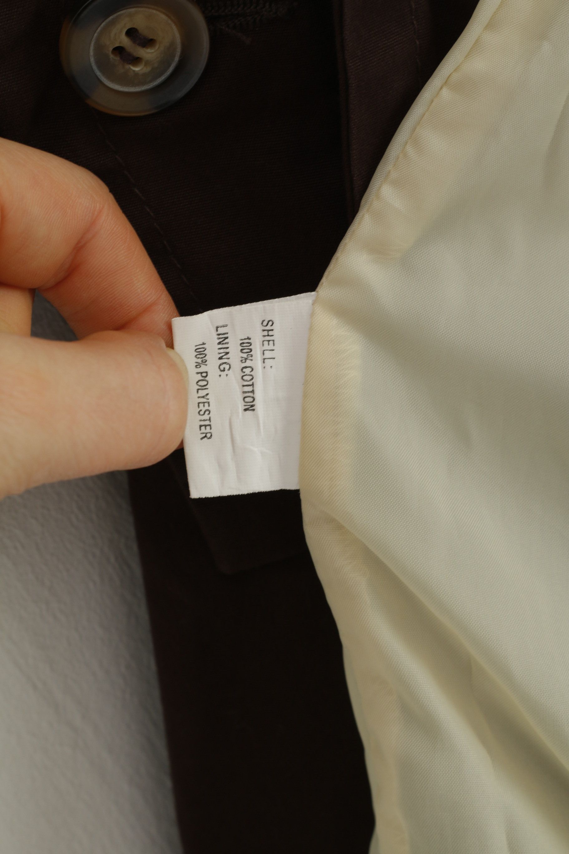 Vintage Leevalley Women M Coat Brown Trench Cotton 9767 Size M / US 6-8 / IT 42-44 - 7 Thumbnail