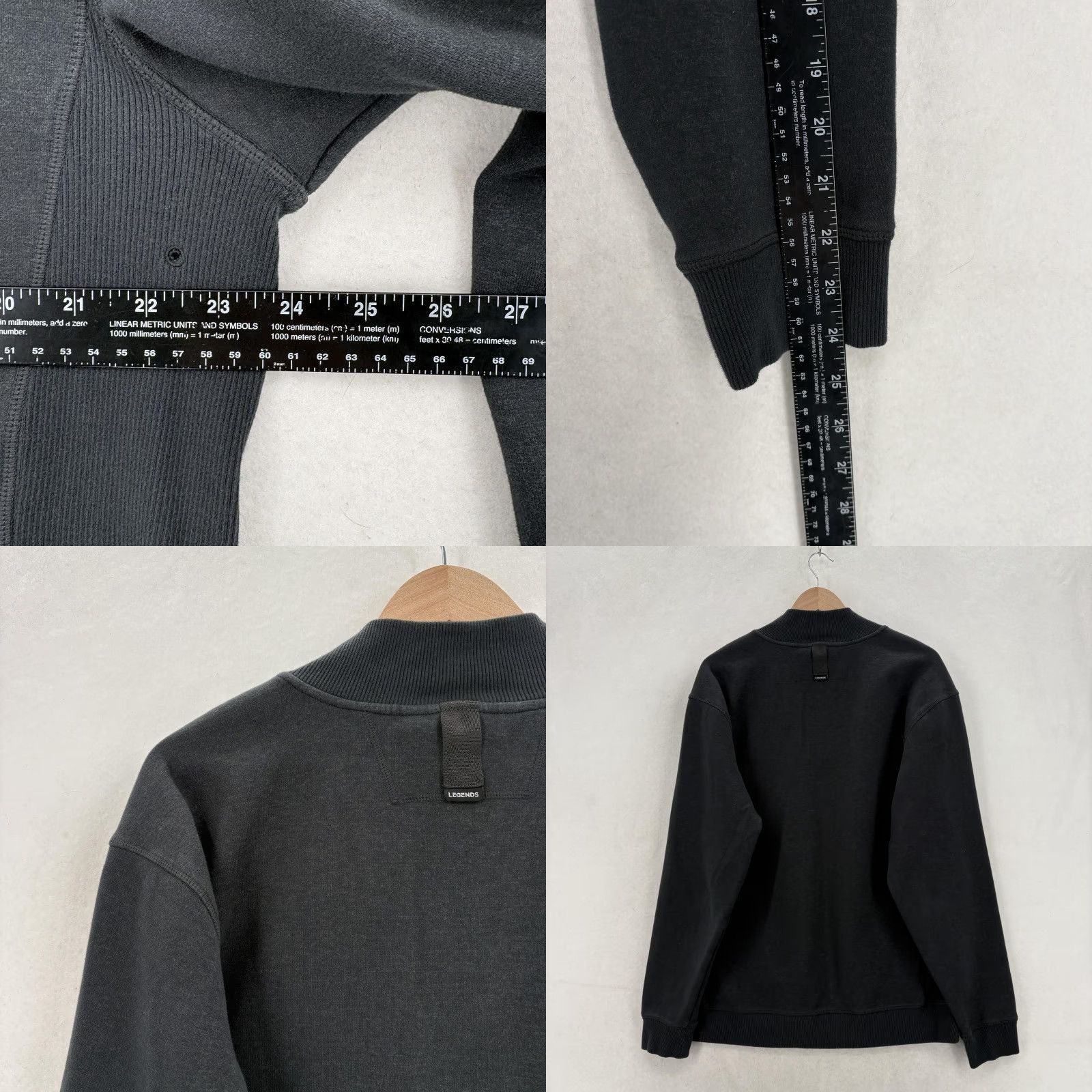 Vintage Legends Highland Quarter Zip Mens XL Gray Fleece Pullover Mock Neck 1/4 Zip Pullover Sportswear Sweatshirt Winter Camp Casual Logo Shirt Mens Size US XL / EU 56 / 4 - 8 Thumbnail