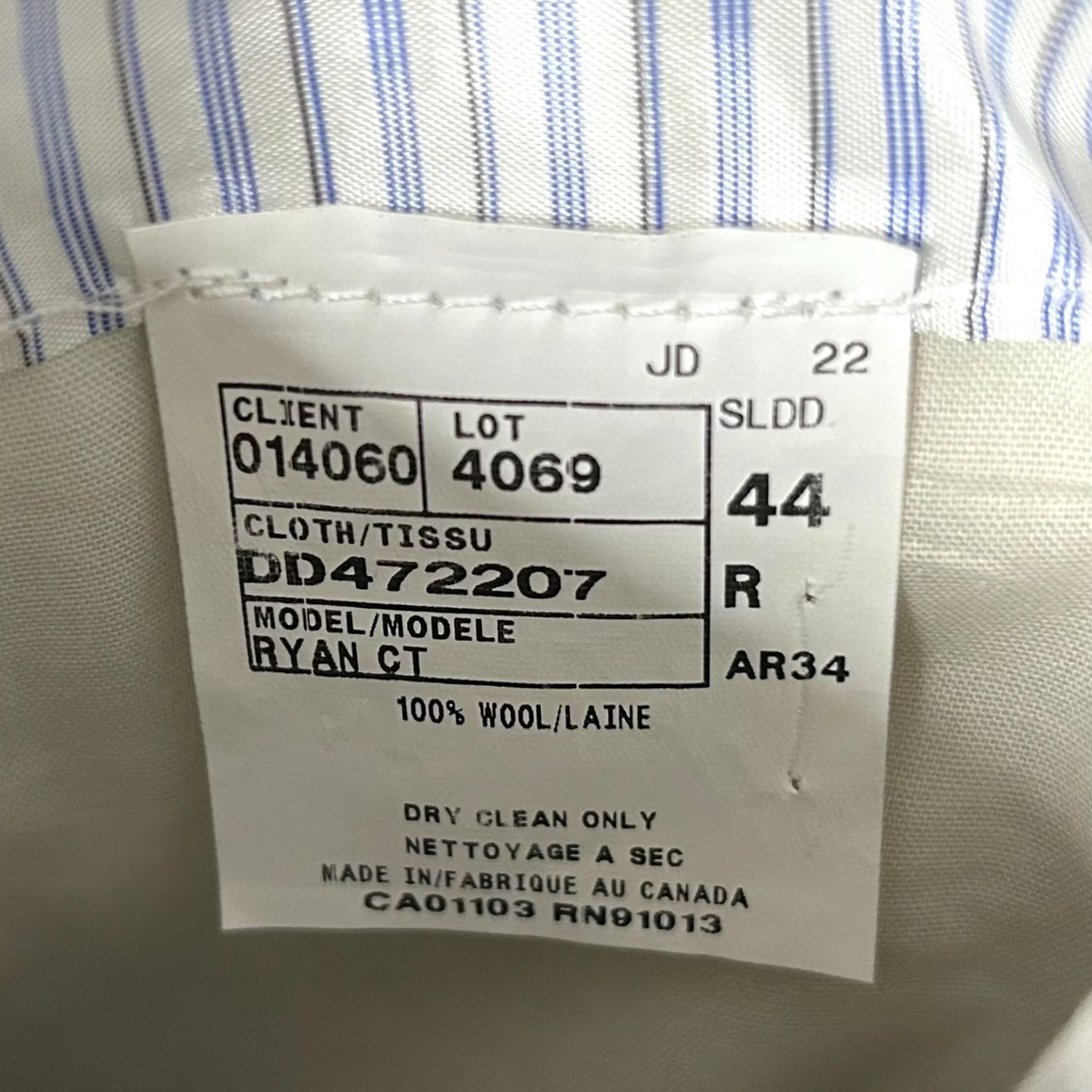 David Donahue David Donahue Sport Coat 44R Gray Wool Plaid Two-Button Double-Vented Jacket Men's Regular Size US XS / EU 42 / 0 - 4 Thumbnail