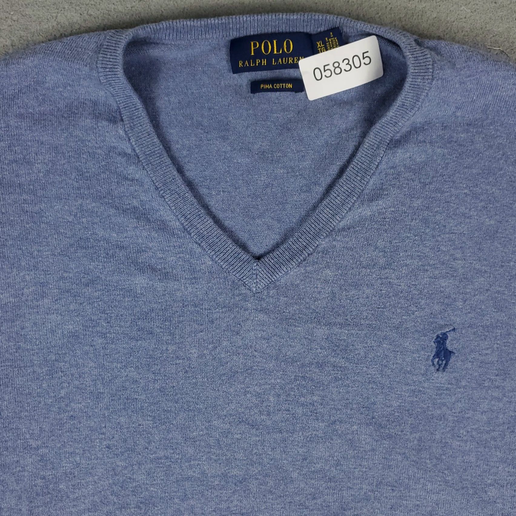 Ralph Lauren Ralph Lauren Sweater Mens XL Blue Crew Neck Pullover Knit Cotton Polo Mens Size US XL / EU 56 / 4 - 2 Thumbnail