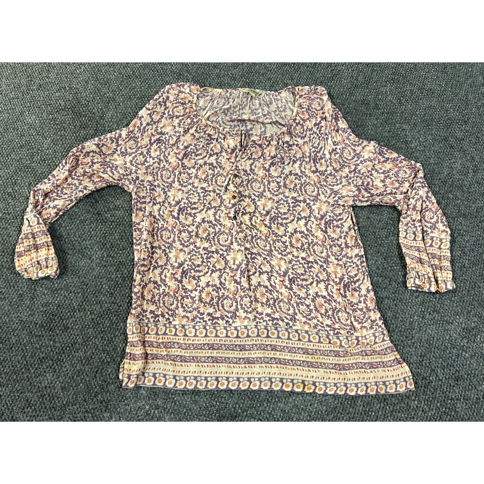 Lucky Brand **Lucky Brand XL Multicolor Paisley Women's Boho Blouse** User: Lucky Brand Multicolor XL Women's Paisley Boho Blouse Size XL / US 12-14 / IT 48-50 - 2 Thumbnail