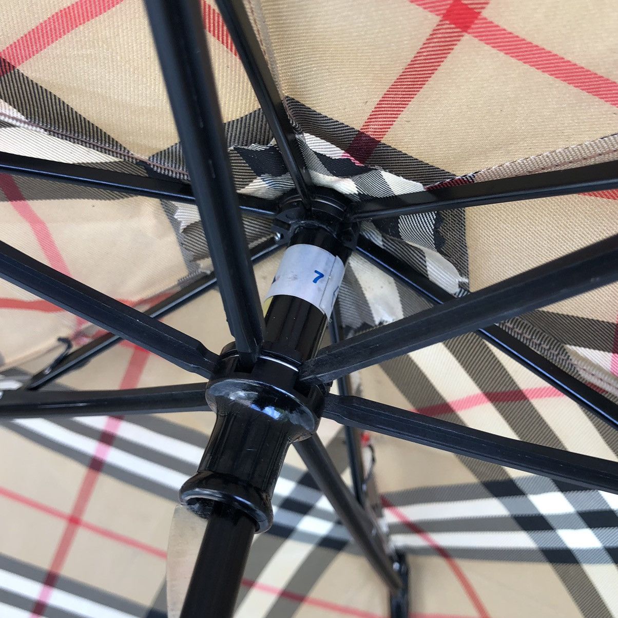 Burberry Burberry's Checked Novacheck Waterproof Folding Umbrella Size ONE SIZE - 10 Thumbnail