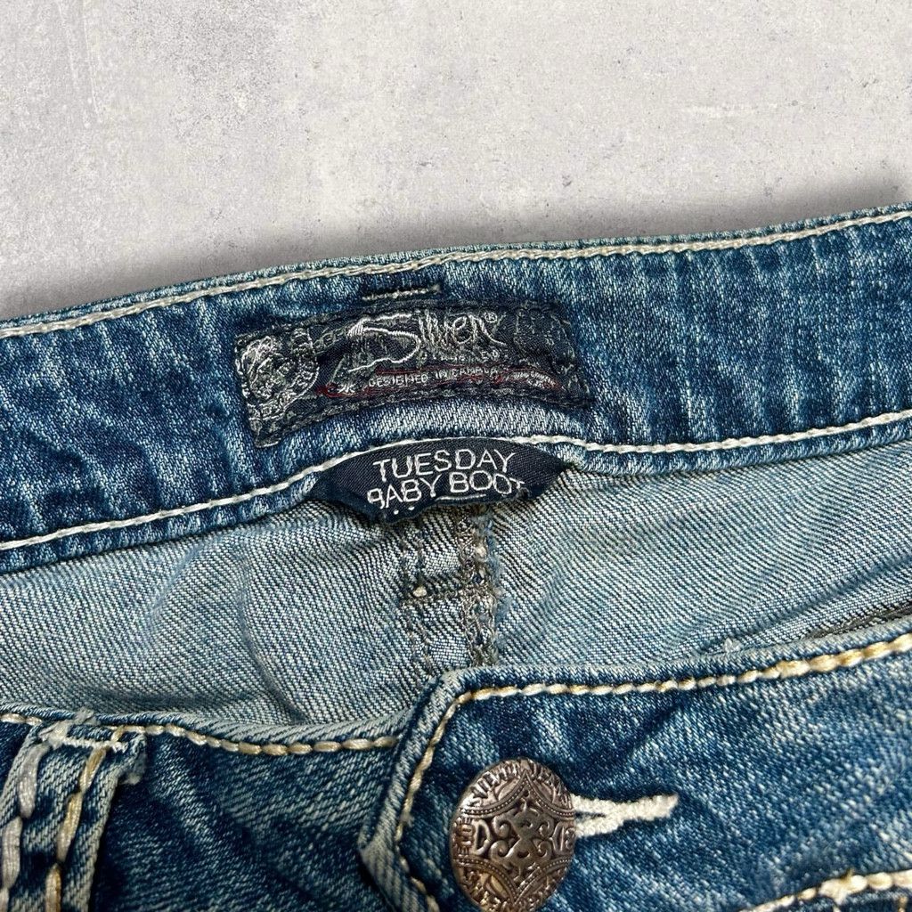 Silver Jeans Co. Vintage Silver Jean Co. Denim Distressed sz 16/31L Size 38" / US 16 / IT 52 - 5 Thumbnail