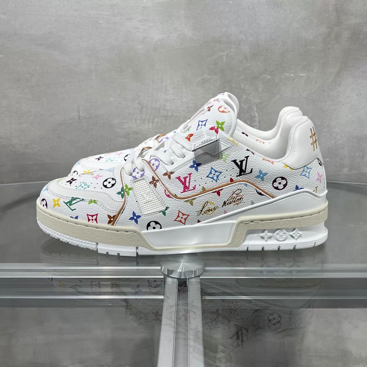 Louis Vuitton LV Trainer x Takashi Murakami NewWhite Tricolor UK6.5/40.5 Size US 7.5 / EU 40-41 - 3 Thumbnail