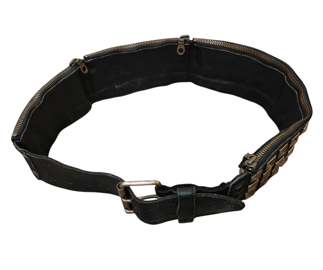 GOREWEAR Studded Wallet Leather Belt Size 32 - 6 Thumbnail