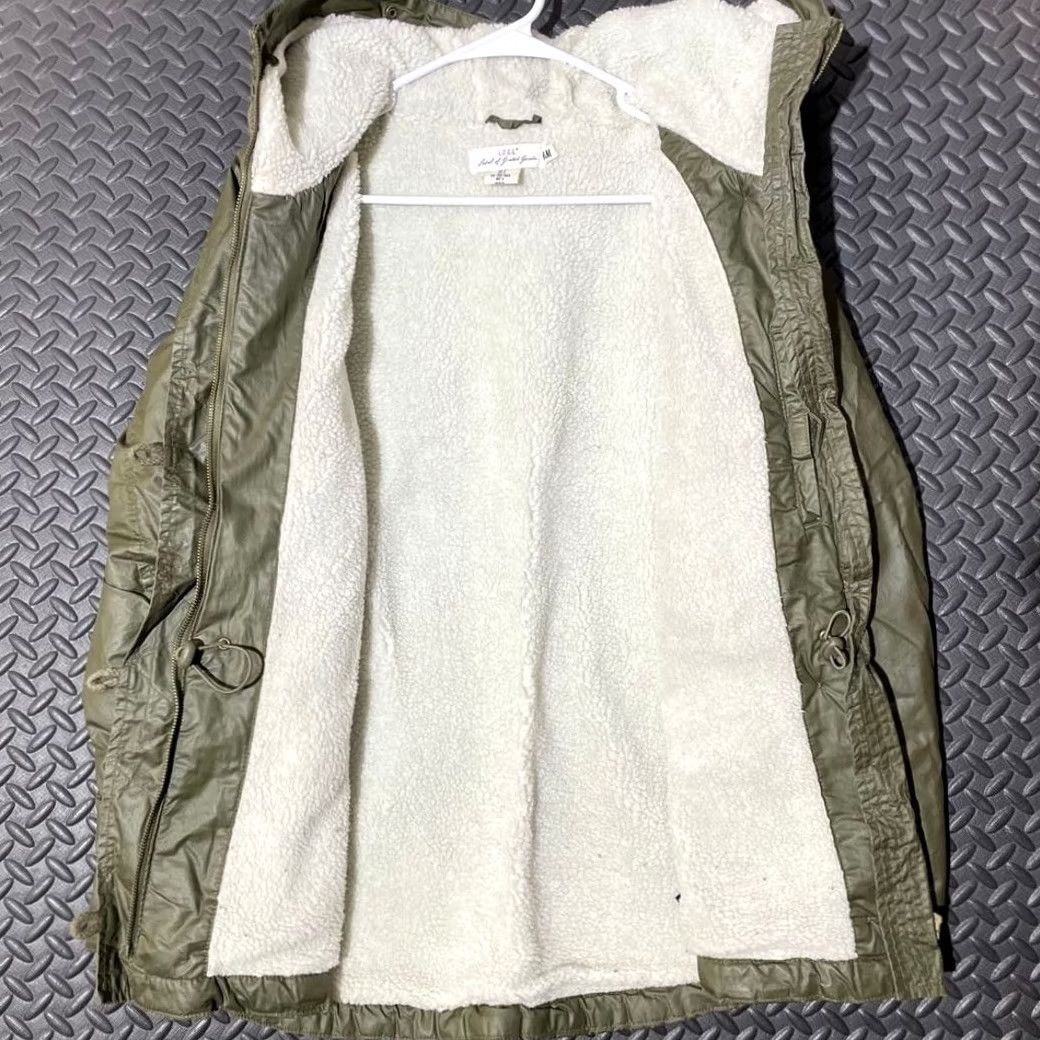 H&M H&M Jacket Womens 4 Green Olive Full Zip Faux Shearling Casual Bomber Size S / US 4 / IT 40 - 3 Thumbnail