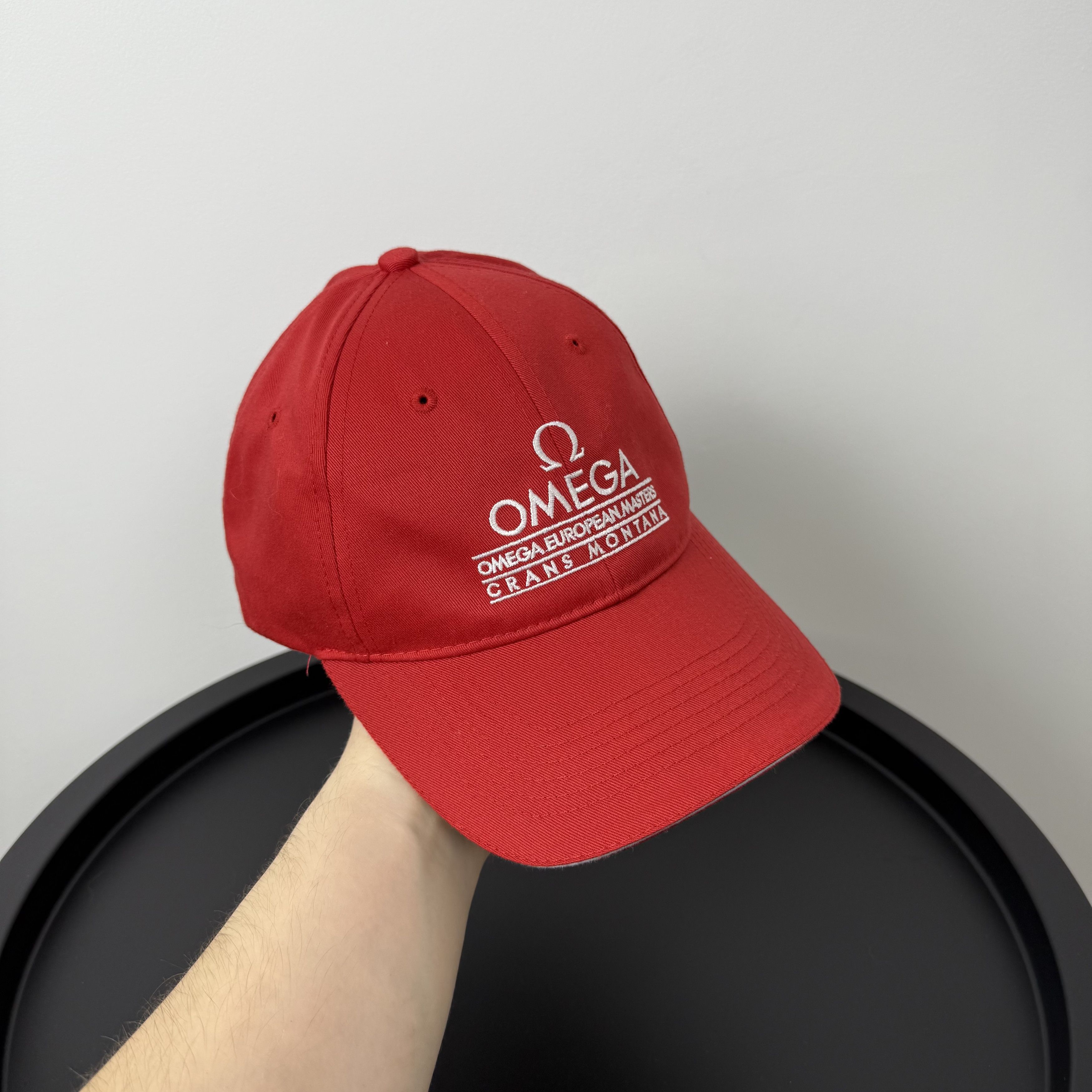 Omega Vintage Omega 90s Watches Logo Red Baseball Cap Hat Size ONE SIZE - 2 Thumbnail